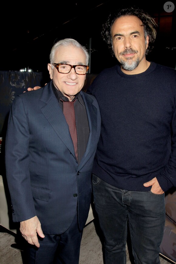 Martin Scorsese, Alejandro Gonzaez Inarritu lors d'une projection spéciale de The Revenant à New York le 24 novembre 2015.