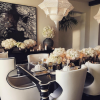 Table fleurie pour le dîner de Thanksgiving de la famille Kardashian-Jenner-West. Photo publiée le 26 novembre 2015.