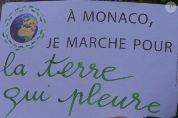 Image, dimanche 29 novembre 2015, de la "Marche pour le Climat" organisée à Monaco par la Fondation Prince Albert II en prélude à la COP21, sommet sur le réchauffement climatique du 30 novembre au 11 décembre à Paris. © Claudia Albuquerque / Bestimage