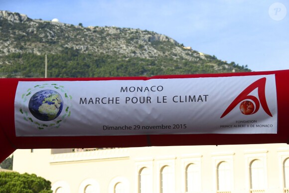 Image, dimanche 29 novembre 2015, de la "Marche pour le Climat" organisée à Monaco par la Fondation Prince Albert II en prélude à la COP21, sommet sur le réchauffement climatique du 30 novembre au 11 décembre à Paris. © Claudia Albuquerque / Bestimage
