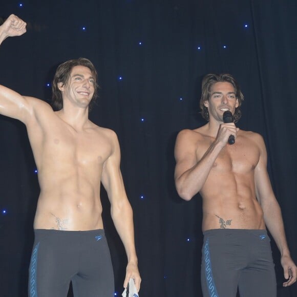 Camille Lacourt découvrait sa statue de cire au Musée Grévin, le 30 novembre 2015 à Paris © Coadic Guirec