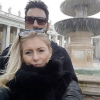 Stéphanie Clerbois et son comagnon Eric à Rome. Novembre 2015.