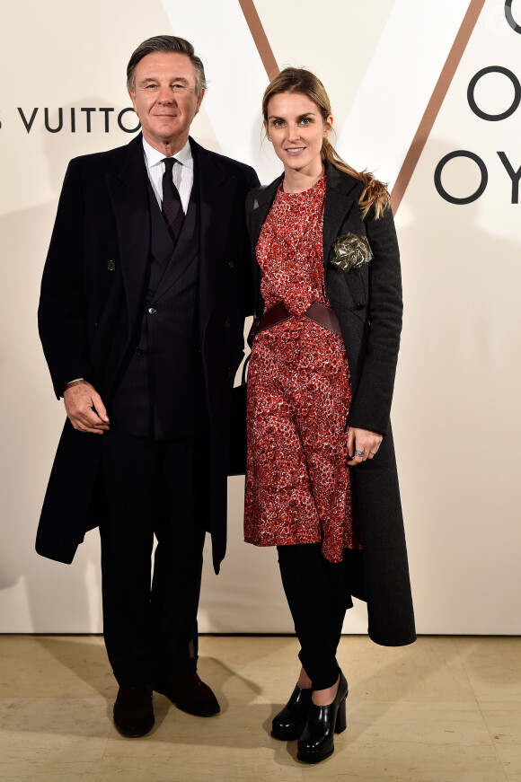Alberto et Gaia Repossi assistent au vernissage de l'exposition "Volez, Voguez, Voyagez - Louis Vuitton" au Grand Palais. Paris, le 3 décembre 2015.