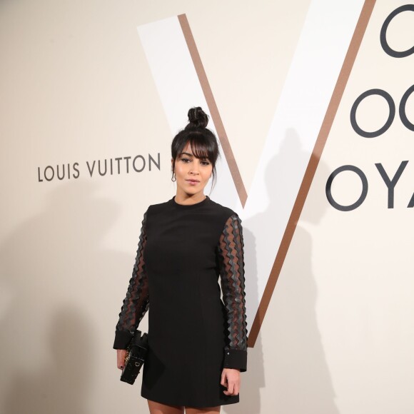 Leïla Bekhti assiste au vernissage de l'exposition "Volez, Voguez, Voyagez - Louis Vuitton" au Grand Palais. Paris, le 3 décembre 2015.