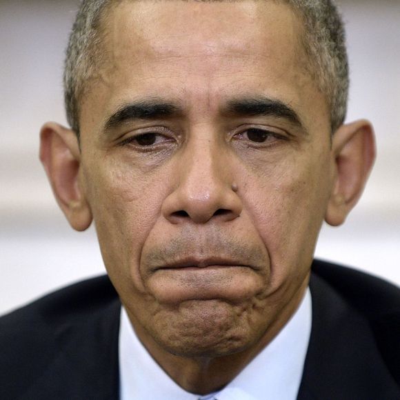 Le président Barack Obama fait une déclaration suite à la fusillade de San Bernardino, du Bureau Oval de la Maison Blanche. Washington, le 3 décembre 2015.