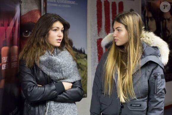 Exclusif - Thylane Blondeau et sa doublure - Avant-première du film "Belle et Sébastien : l'aventure continue" au cinéma Star de Saint-Jean-de-Maurienne le 21 novembre 2015.