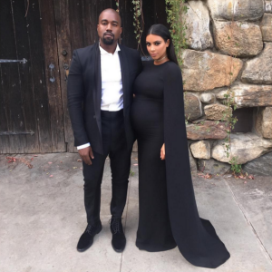 Kanye West et Kim Kardashian, invités au mariage de Steve Stoute à New York. Le 6 septembre 2015.