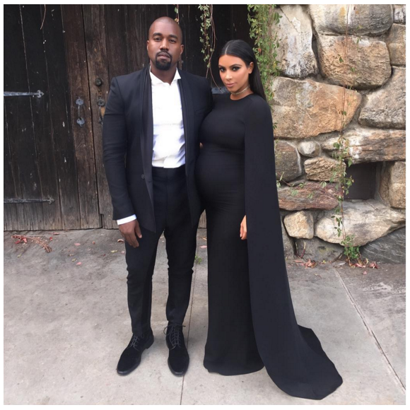 Kanye West et Kim Kardashian, invités au mariage de Steve Stoute à New York. Le 6 septembre 2015.