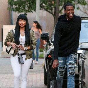 Nicki Minaj et son compagnon Meek Mill font du shopping chez Barney à Los Angeles le 16 septembre 2015.