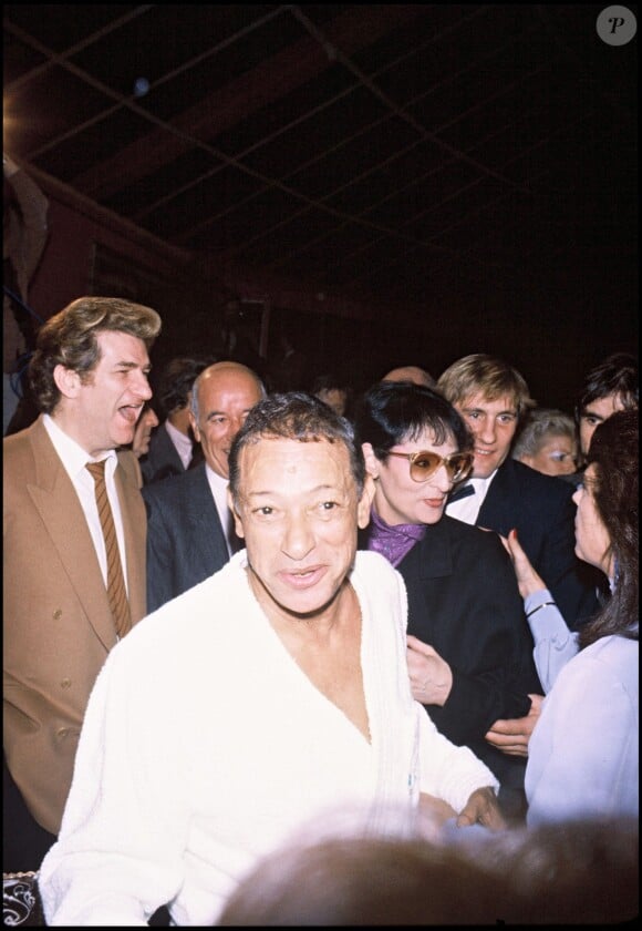Eddy Mitchel, Henri Salvador, Barbara et Gérard Depardieu à Paris en 1982
