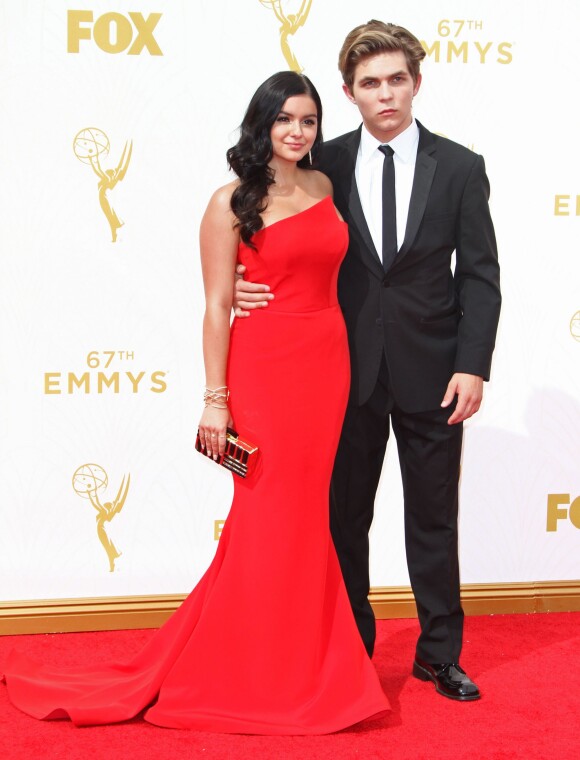 Ariel Winter et son petit ami Laurent Claude Gaudette à la 67ème cérémonie annuelle des Emmy Awards au Microsoft Theatre à Los Angeles, le 20 septembre 2015
