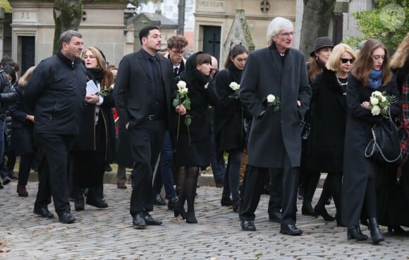 Obsèques du metteur en scène Luc Bondy au cimetière du Père Lachaise à Paris le 10 décembre 2015