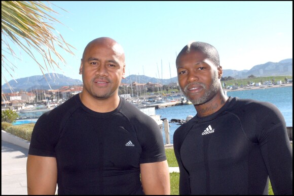 Exclusif - Jonah Lomu et Djibril Cissé à Marseille, le 20 novembre 2006