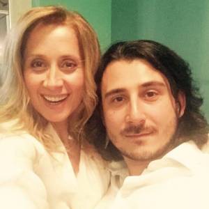 Lara Fabian et son mari Gabriel, au restaurant San de Bruxelles. Décembre 2015