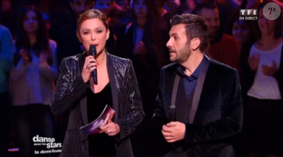 Sandrine Quétier et Laurent Ournac, dans la demi-finale de Danse avec les stars 6, le vendredi 18 décembre 2015 sur TF1.