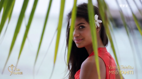 Portrait de Miss Tahiti, lors de l'élection Miss France 2016 le samedi 19 décembre 2015 sur TF1