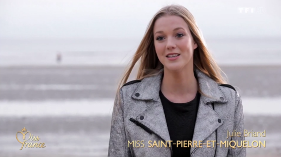 Portrait de Miss Saint-Pierre-et-Miquelon, lors de l'élection Miss France 2016 le samedi 19 décembre 2015 sur TF1