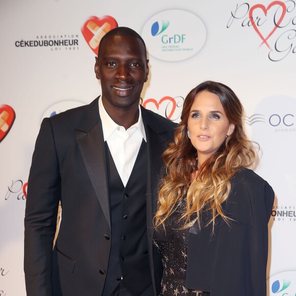 Omar Sy et sa femme Hélène - Personnalités au gala "Par Coeur" pour les 10 ans de l'association "Cekedubonheur" au pavillon d'Armenonville à Paris le 24 septembre 2015