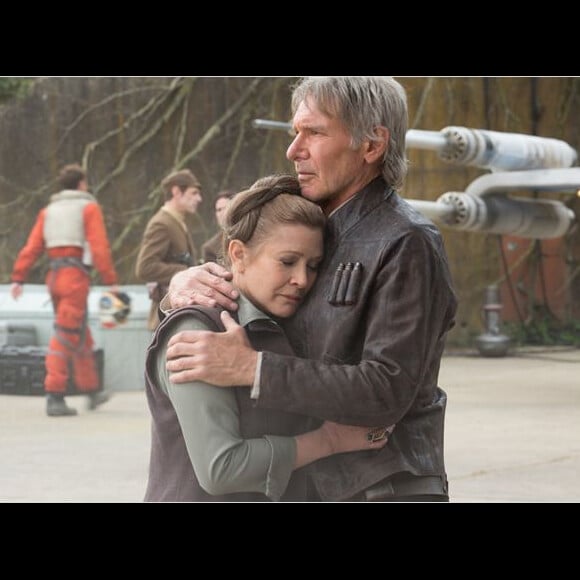 Carrie Fisher et Harrison Ford dans Star Wars : Le Réveil de la Force.