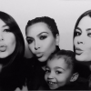 Brittny Gastineau, Kim Kardashian, North West et Carla DiBello fêtent le réveillon de Noël à Los Angeles. Nuit du 24 et 25 décembre 2015.