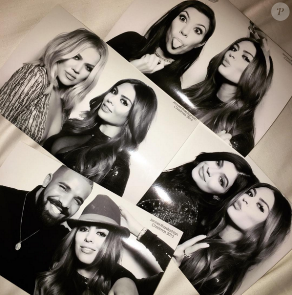Kourtney et Khloé Kardashian, Kylie Jenner, Drake et Carla DiBello fêtent le réveillon de Noël à Los Angeles. Nuit du 24 et 25 décembre 2015.