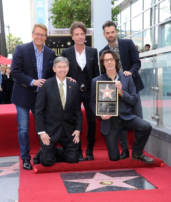 Doug Davidson, Richard Marx et Jason Thompson - Rick Springfield reçoit son étoile sur le Walk Of Fame à Hollywood le 9 mai 2014