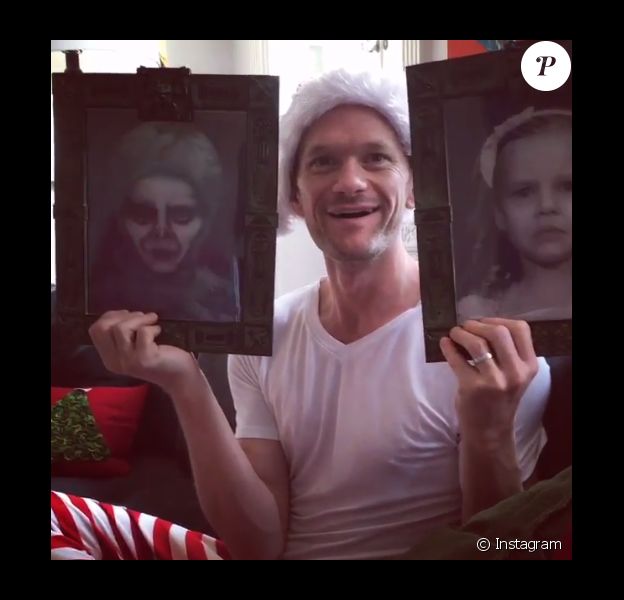 Neil Patrick Harris a reçu un effrayant cadeau à l'image des jumeaux Harper et Gideon pour Noël / photo postée sur Instagram, le 26 décembre 2015.