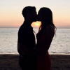 Marine Lorphelin et Christophe à Tahiti le 25 décembre 2015.