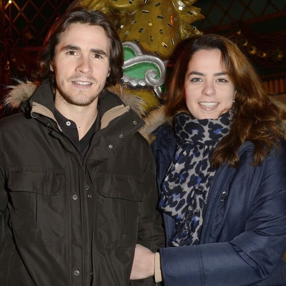 Exclusif - Anouchka Delon et Julien Dereims au spectacle de Jean-Marie Bigard "Nous les femmes" au théâtre des Folies Bergère, à Paris, le 22 novembre 2015. © Coadic Guirec / Bestimage