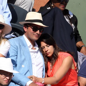 Marion Bartoli et son compagnon - People dans les tribunes lors de la finale des Internationaux de tennis de Roland-Garros à Paris, le 7 juin 2015.