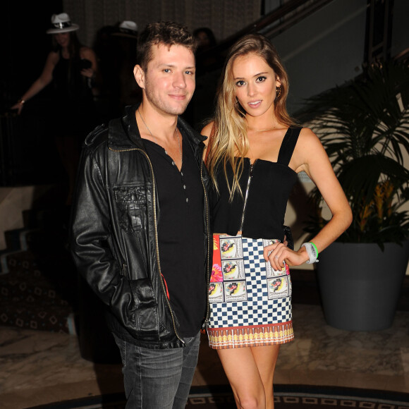 Exclusive - Ryan Philippe, Paulina Slagter à la soirée du réveillon de Pharrell Williams & Afrojack au Fontainebleau de Miami Beach, le 31 décembre 2013