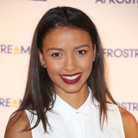 Flora Coquerel (Miss France 2014) - Lancement du label AfrostreamVOD chez TF1 à Boulogne-Billancourt, le 4 mars 2015.