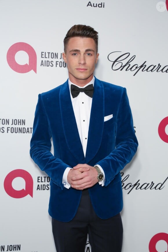 Colton Haynes à la "Elton John AIDS Foundation Viewing Party" à l'occasion de la 86e cérémonie des Oscars à Los Angeles, le 2 mars 2014.