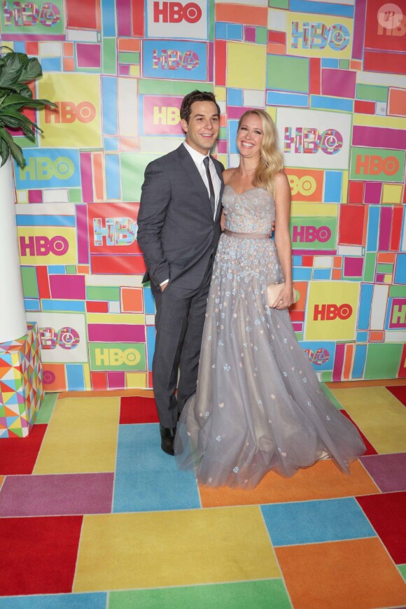 Skylar Astin et sa compagne Anna Camp lors de la "HBO Emmy After party" à Los Angeles, le 25 août 2014.