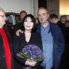 Jean-Claude Carrière, Juliette Gréco et son époux Gérard Jouannest - Juliette Gréco récompensée à la mairie de Paris, le 12 avril 2012.