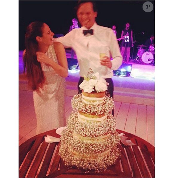Clementine Goutal et Andres Rodriguez le jour de leur mariage, le 5 décembre 2015 - Photo publiée le 7 décembre 2015