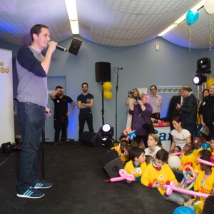 Fabien Marsaud (Grand Corps Malade) - Lancement de la 27ème édition de l'Opération Pièces Jaunes au centre hospitalier (hôpital Delafontaine) de Saint-Denis, le 6 janvier 2015.06/01/2016 - Saint-Denis