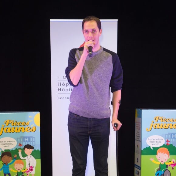 Fabien Marsaud (Grand Corps Malade) - Lancement de la 27ème édition de l'Opération Pièces Jaunes au centre hospitalier (hôpital Delafontaine) de Saint-Denis, le 6 janvier 2015.06/01/2016 - Saint-Denis