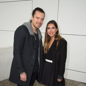 Brice Conrad et Joyce Jonathan - Lancement de la 27ème édition de l'Opération Pièces Jaunes au centre hospitalier (hôpital Delafontaine) de Saint-Denis, le 6 janvier 2015.06/01/2016 - Saint-Denis