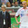 Raymond Domenech et Zinedine Zidane à Francfort le 1er juillet 2006.