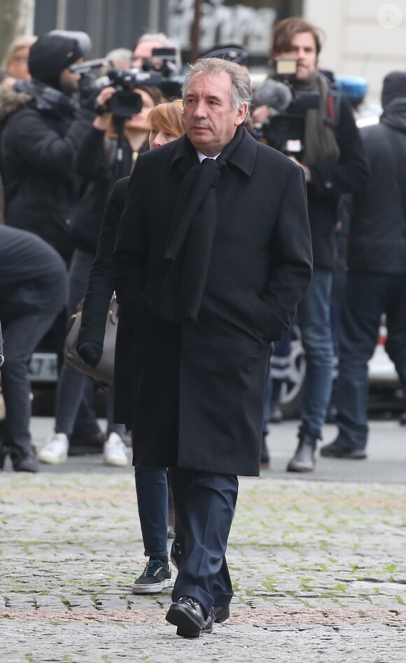 François Bayrou - Obsèques de Michel Delpech en l'église Saint-Sulpice à Paris, le 8 janvier 2016.
