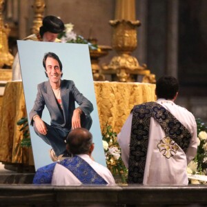 Obsèques de Michel Delpech en l'église Saint-Sulpice à Paris, le 8 janvier 2016.