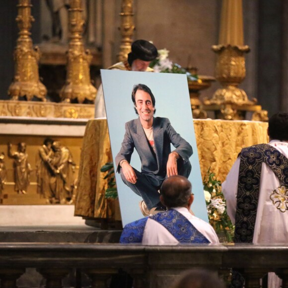 Obsèques de Michel Delpech en l'église Saint-Sulpice à Paris, le 8 janvier 2016.