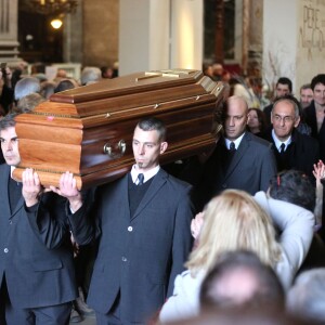 Obsèques de Michel Delpech en l'église Saint-Sulpice à Paris, le 8 janvier 2016.