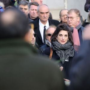 Pauline Delpech - Inhumation de Michel Delpech au cimetière du Père-Lachaise à Paris, le 8 janvier 2016.