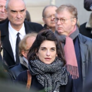 Pauline Delpech - Inhumation de Michel Delpech au cimetière du Père-Lachaise à Paris, le 8 janvier 2016.