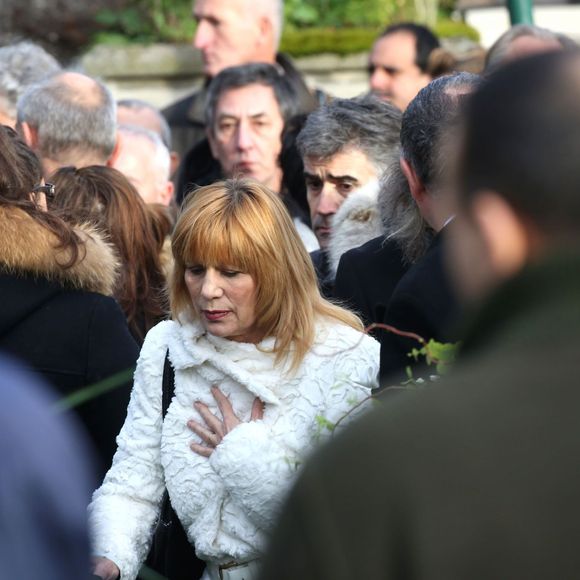 Stone - Inhumation de Michel Delpech au cimetière du Père-Lachaise à Paris, le 8 janvier 2016.