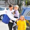 Jennifer Garner emmène ses enfants Samuel et Violet à l'église à Los Angeles, le 10 janvier 2016