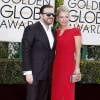Ricky Gervais et sa compagne Jane Fallon - La 73e cérémonie annuelle des Golden Globe Awards à Beverly Hills, le 10 janvier 2016. © Olivier Borde/Bestimage