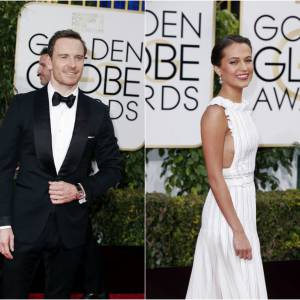 Michael Fassbender et Alicia Vikander aux Golden Globe Awards à Beverly Hills, le 10 janvier 2016. Le couple de retour en flamme ?